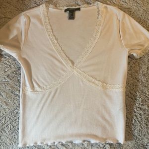 Forever 21 white laced top